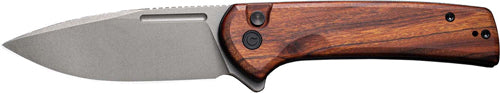 CIVIVI Conspirator 3.48" Cuibourtia Wood Handle Gray Stonewash Folder