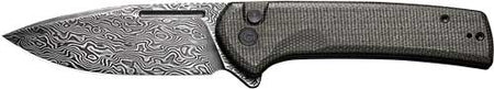 CIVIVI Conspirator 3.48" Dark Green Micarta Handle Black Damascus Folder