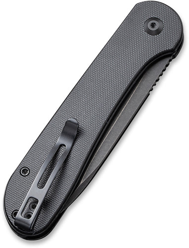 CIVIVI Elementum 3.47" Black G-10 Handle Black Stonewash Pocket Knife