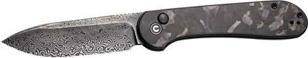CIVIVI Elementum 3.47" Marble Carbon Fiber Handle Black Stonewash Pocket Knife