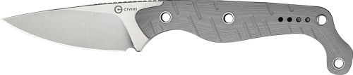 CIVIVI Sokn Fixed Blade Knife 2.82" Gray G-10 with Kydex Sheath