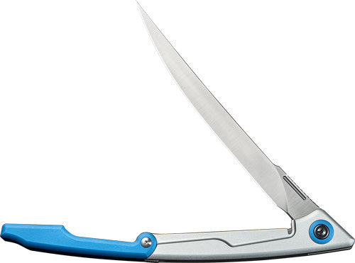 CIVIVI Shawka Folding Fillet Knife 5.81" Silver Blue Handle