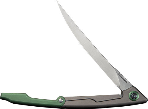 CIVIVI Shawka Folding Fillet Knife 5.81" Grey Green Handle