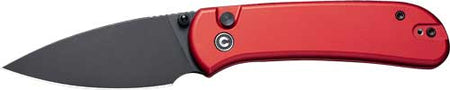 CIVIVI Qubit 2.98" Red/Black Stonewash Button Lock Pocket Knife