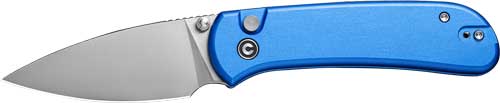 CIVIVI Qubit 2.98" Blue/Satin Button Lock Pocket Knife