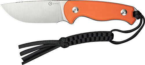 CIVIVI Timberbark Fixed Blade 3.2" Orange G10 Handle Stonewash