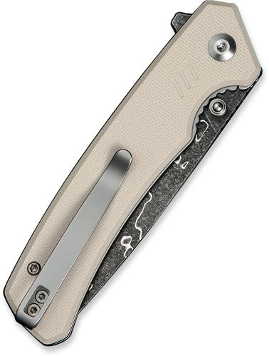 CIVIVI Merit 3.28" Ivory G10/Damascus Liner Lock Pocket Knife