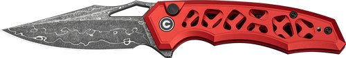 CIVIVI Anaaki 2.98" Damascus Blade Skeletonized Red Folder