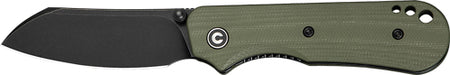CIVIVI Crabby 2.7" OD Green G-10 Handle Black Stonewash Pocket Knife