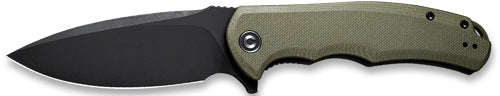 CIVIVI Praxis 3.75" OD Green G10/Black Stonewash Pocket Knife Clam Pack