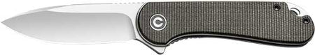 CIVIVI Elementum 2.96" Green Micarta Handle Satin D2 Liner Lock Pocket Knife