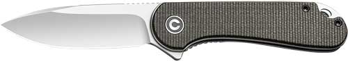 CIVIVI Elementum 2.96" Green Micarta Handle Satin D2 Liner Lock Pocket Knife