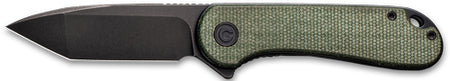 CIVIVI Elementum 2.96" Green Micarta Handle Black D2 Pocket Knife Clam Pack
