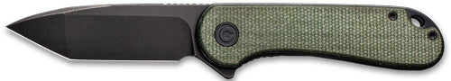 CIVIVI Elementum 2.96" Green Micarta Handle Black D2 Pocket Knife Clam Pack