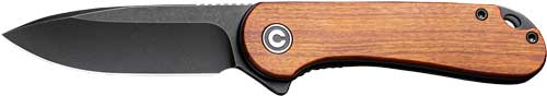 CIVIVI Elementum 2.96" Wood Handle Black Stonewash D2 Liner Lock Pocket Knife