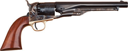 Cimarron 1860 Army Civilian Black Powder Revolver .44 Caliber 8" Blued Brass Frame Walnut 6 Shot
