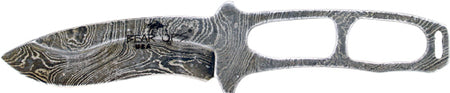 Bear Ops Damascus Combat Neck Knife 2.78" with Kydex Sheath