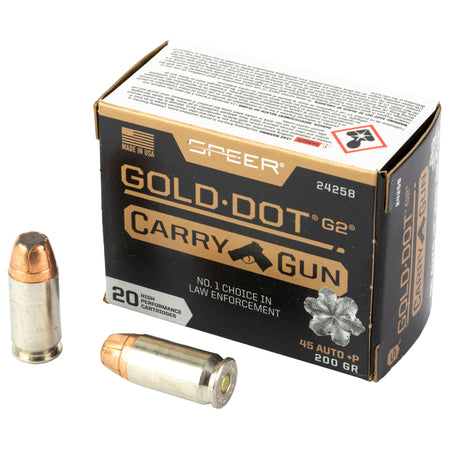 Speer .45 ACP/Auto 24258 Gold Dot Carry Gun Hollow Point HP 200 Grain