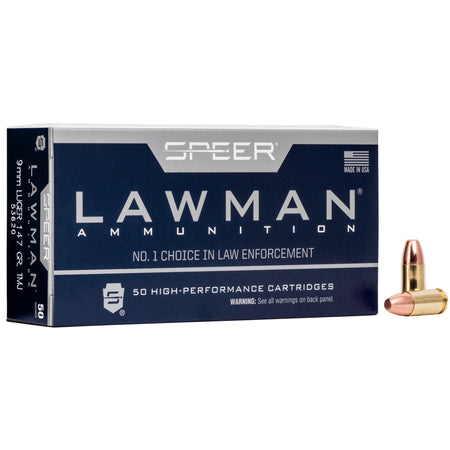 Speer 9mm Luger/Parabellum 53620 Lawman Total Metal Jacket Round Nose 147 Grain