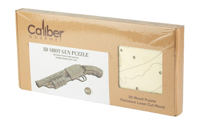 Caliber Gourmet Wooden Shotgun Puzzle, 267-Piece Set, Brown CBG-PZ-05SG