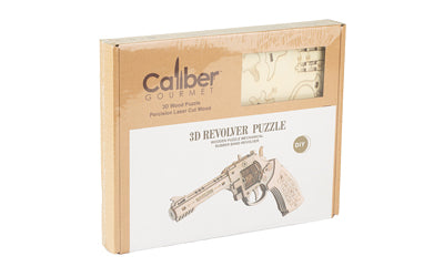 Caliber Gourmet Wooden Revolver Puzzle Kit 208 Pieces Eco-Friendly Wood CBG-PZ-04R