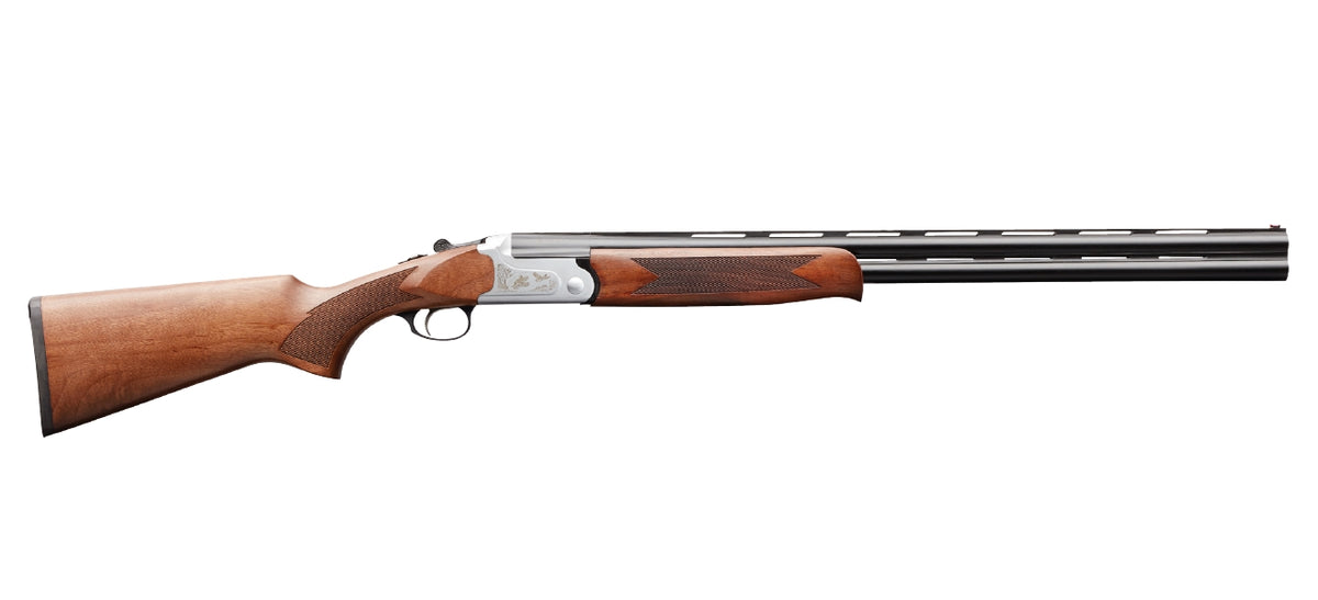Charles Daly 202 .410 Bore Shotgun, 26" Blued Vent Rib Barrel, Engraved Silver Steel Receiver, Walnut Stock
