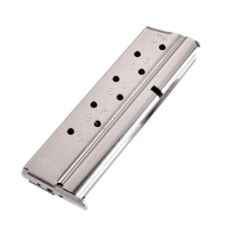 Chip McCormick Match Grade 1911 Full Size 9mm Luger Stainless Steel Handgun Magazine 9/rd