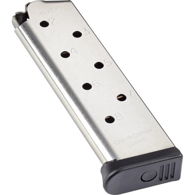 Chip McCormick Railed Power Mag (RPM) Stainless Steel .45 ACP 8/rd Handgun Magazine