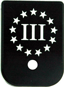 Cruxord Glock Magazine Base Plate 3% Flag Aluminum Gen1-4