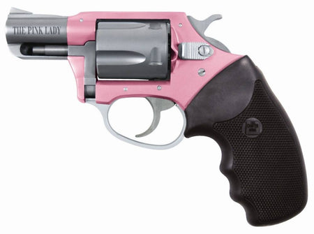 Charter Arms 53830 Undercover Lite Pink Lady Small 38 Special, 5 Shot 2" Stainless Steel Barrel & Cylinder, Aluminum Frame w/Black Finger Grooved Rubber Grip, Exposed Hammer
