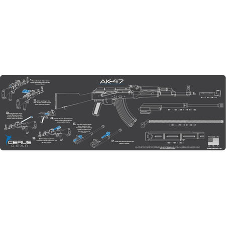 Cerus Gear AK-47 Field Strip Instructional Cleaning ProMat 12x36 Grey