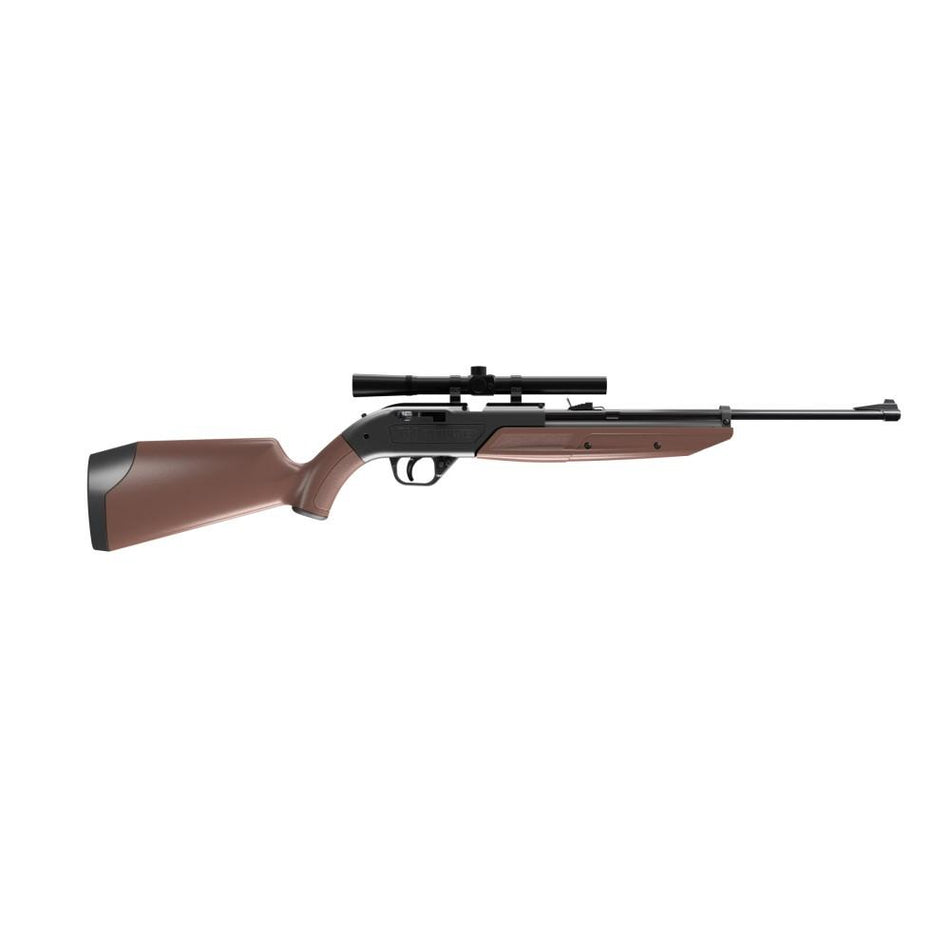 Crosman 760 Pumpmaster .177 Cal Variable Pump Bolt Action Rifle with 4x15 Scope - Synthetic Brown Stock