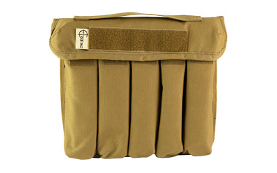 Cole-TAC CD102 Standard Can Caddy Coyote Brown 500 Denier Nylon 5 Suppressor Slots