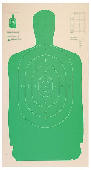 Champion LE B27 Cardboard Silhouette Shooting Targets 24x45 Inch Green 25/Pack
