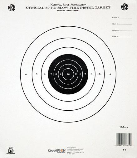 Champion NRA Official GB-2 50-Foot Slow Fire Pistol Target 12/Pack