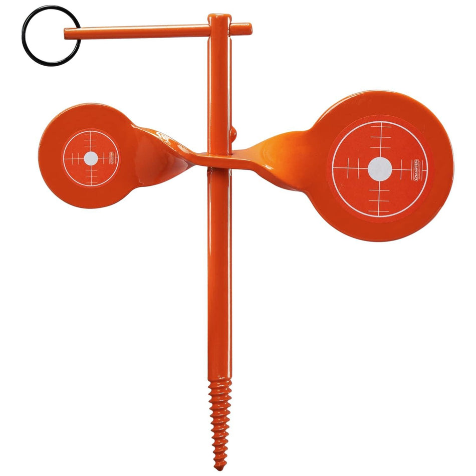 Champion Steel Double Gong Rimfire Spinner Target Screw-In Orange
