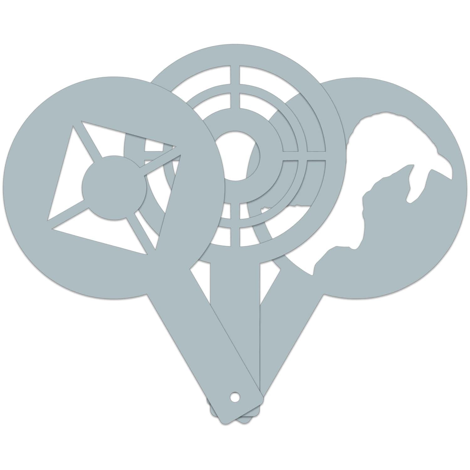 Champion Center Mass AR500 Steel Target Stencils Set of 3