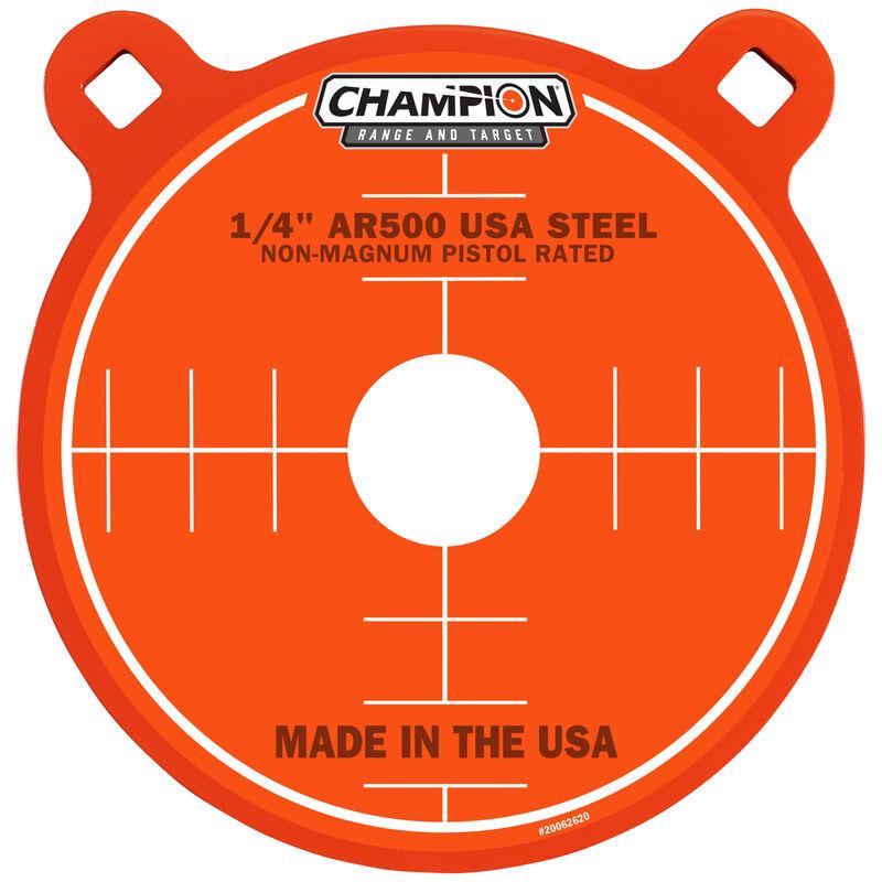 Champion Center Mass AR500 8-Inch Gong Steel Pistol Target Orange