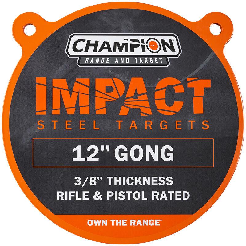 Champion Impact Steel 12" Round Gong Target 3/8" AR500 Centerfire Rifles Pistols