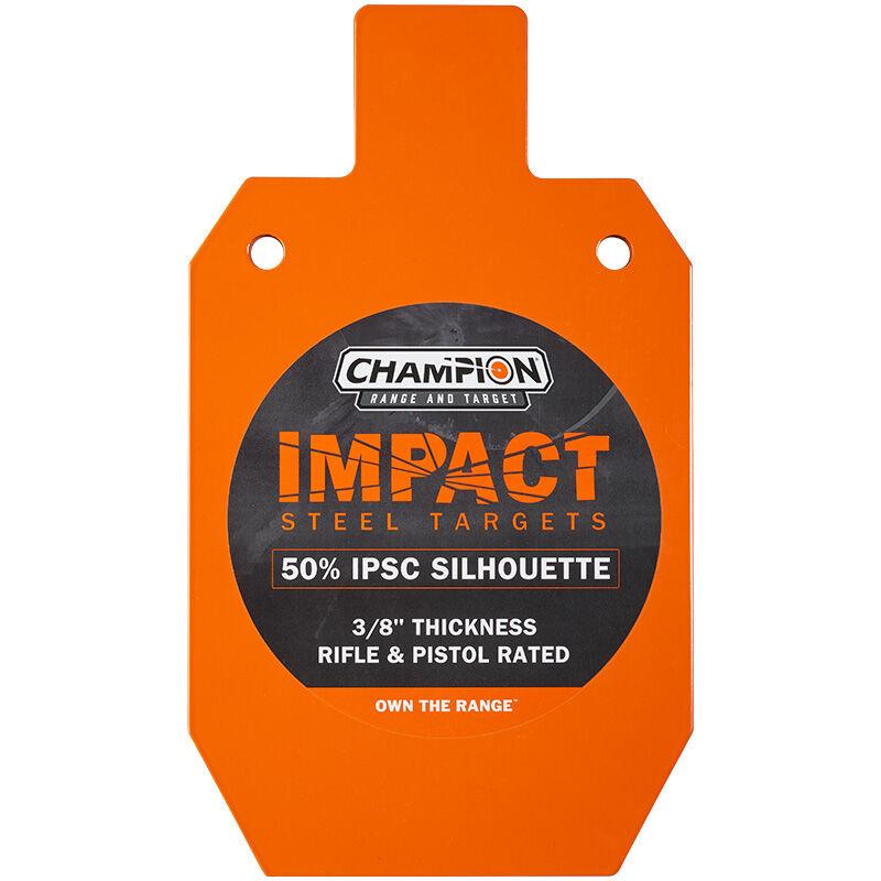 Champion Impact Steel 50% IPSC Silhouette Target Orange Rifle Rated