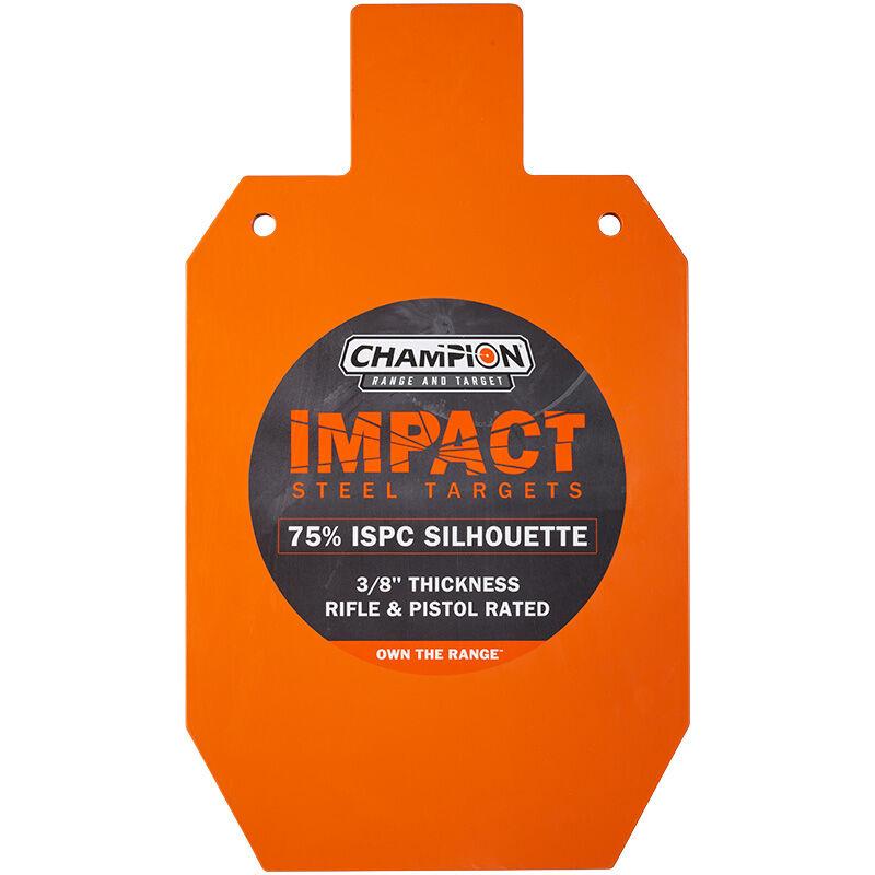 Champion Impact AR500 Steel 75% IPSC Silhouette Shooting Target Orange