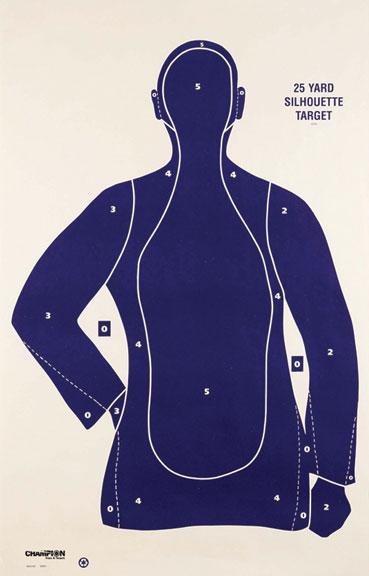 Champion B21-E Law Enforcement 25 Yard Police Silhouette Target 100/Pack