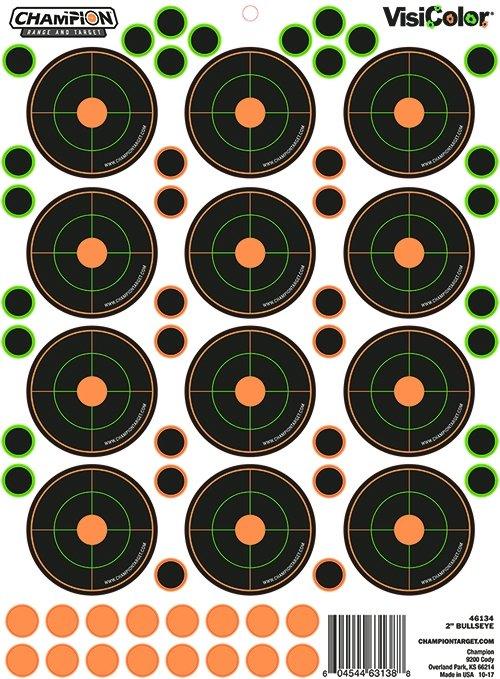 2" Bulls Eye Target 5 Pack with 60 Pasters