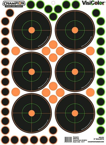 3" Bulls Eye Target 5 Pack with 150 Pasters