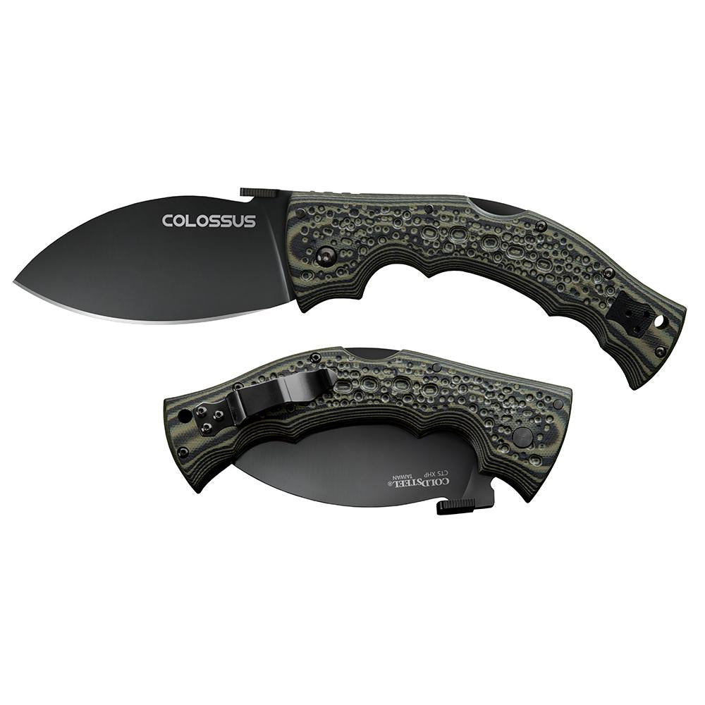 Cold Steel Colossus 4" Leaf Blade Folding Knife Black G-10 Handle