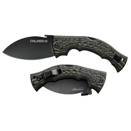 Cold Steel Colossus 4" Leaf Blade Folding Knife Black G-10 Handle