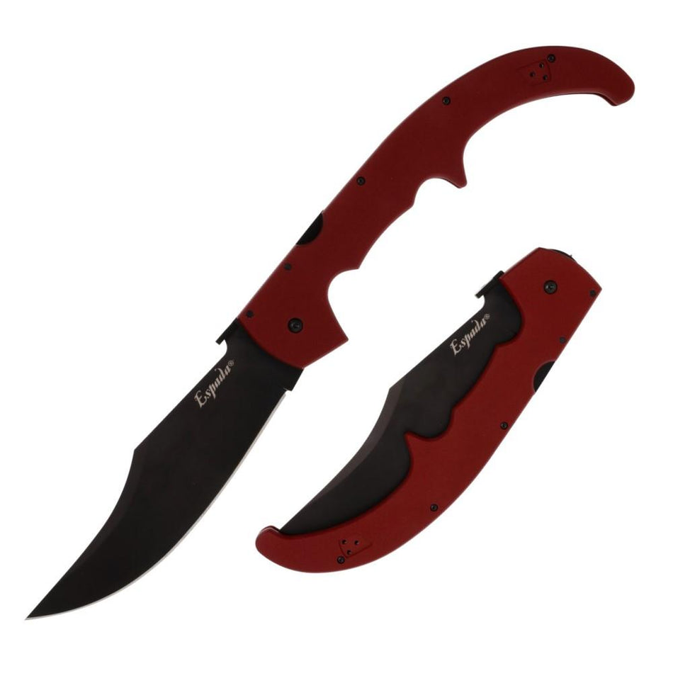 Cold Steel Espada Extra Large Folding Knife 7-1/2 Inch Clip Point Ruby Red
