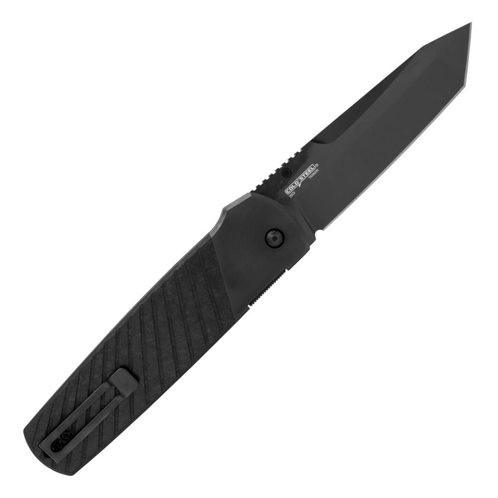 Cold Steel Hatamoto 20CV 4" Tanto Blade Folding Knife Black Carbon Fiber Handle