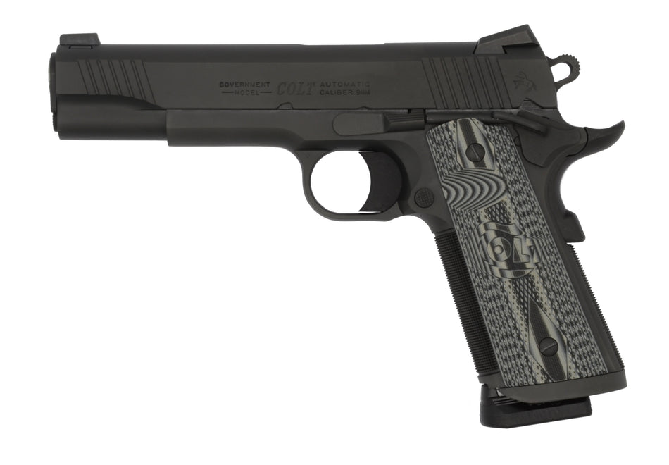 Colt O1082CCU CCU Government 9mm Luger 9+1 5-Inch Stainless Barrel Pistol, Matte Black DLC Finish
