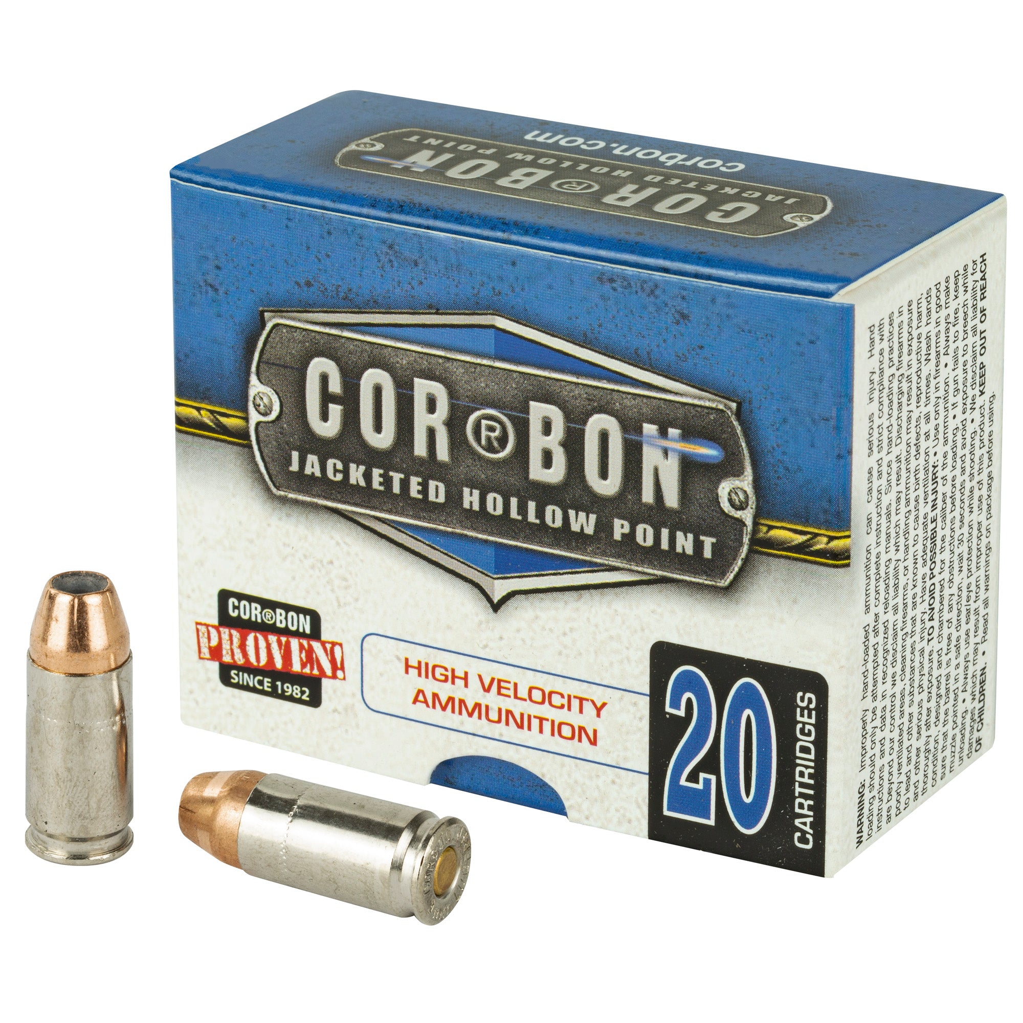 Cor-Bon 9mm Luger/Parabellum 990 Self Defense +P Jacketed Hollow Point JHP 90 Grain